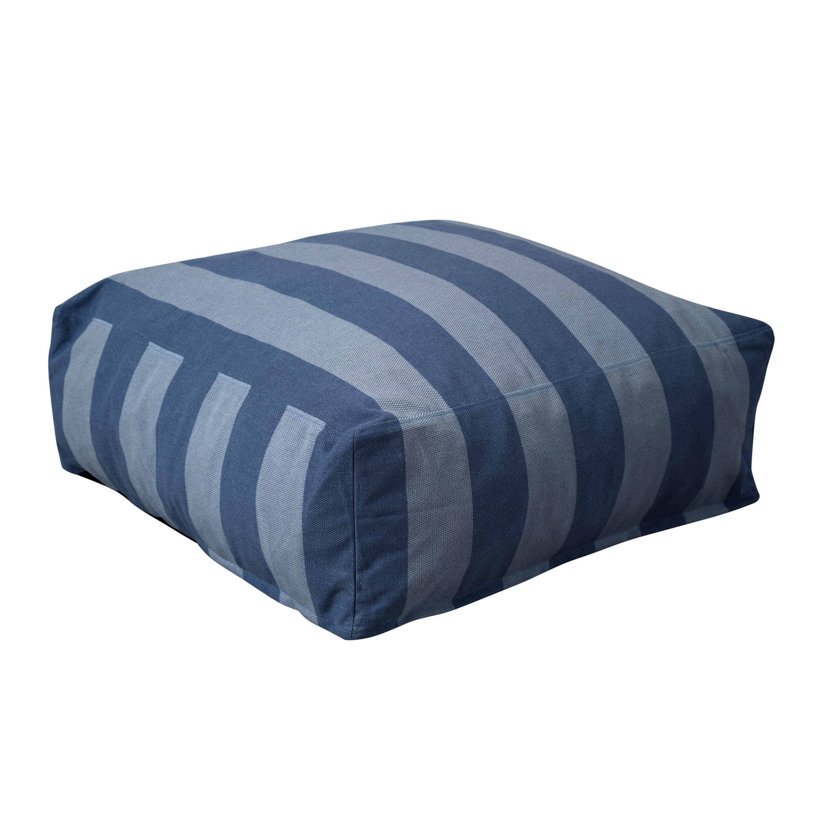 OUTDOOR-SITZSACK, Pazifikblau - Blau, Textil (85/30/85cm) - Oviala