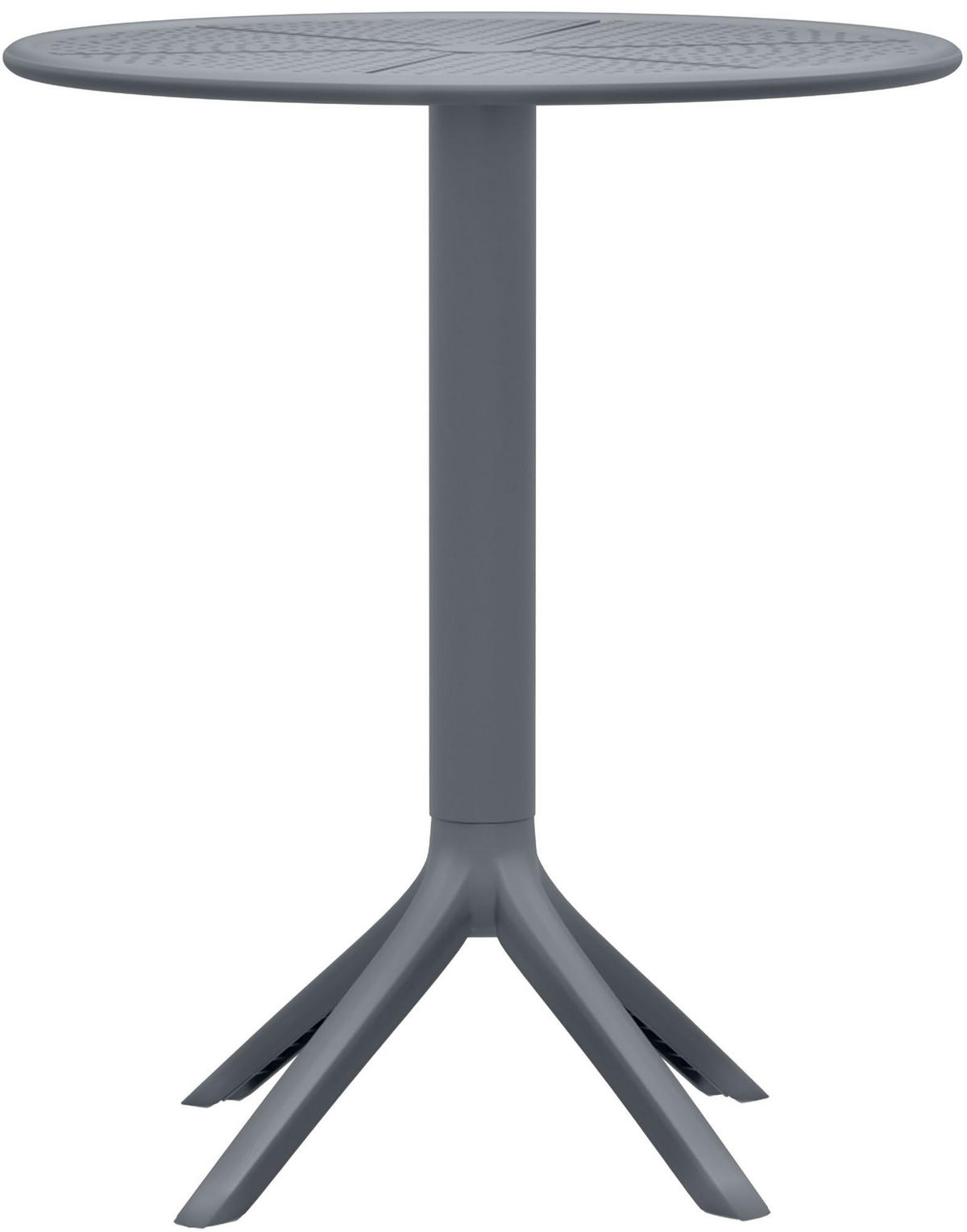GARTENTISCH rund Kunststoff anthrazit - Anthrazit, Kunststoff (60/60/76cm) - CLP
