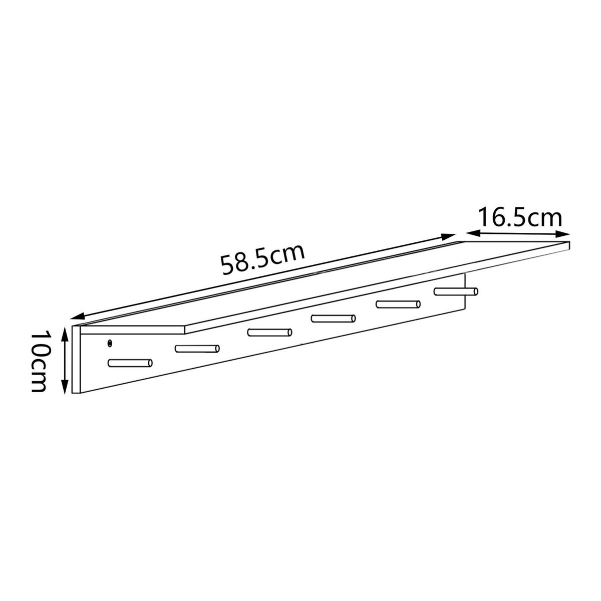 WANDGARDEROBE Fjord - Naturfarben, Holz (58.5/10/16.5cm) - [en.casa]