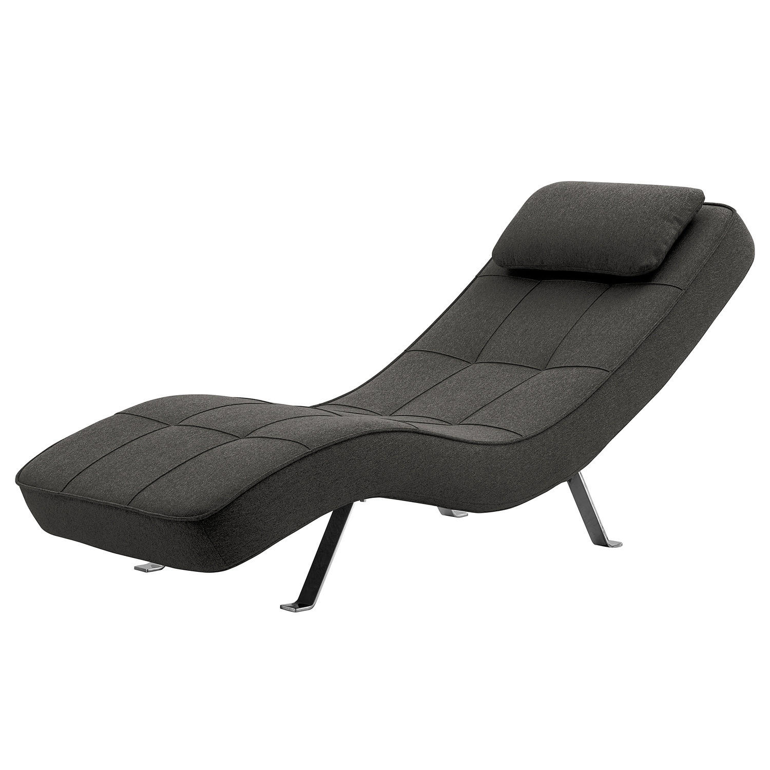 RELAXLIEGE - Chromfarben/Anthrazit, Textil/Metall (70/80/170cm) - home24