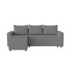 ECKSOFA Goka Lux L mit Schlaffunktion und 2 Bettkästen, Graphit - Graphitfarben, Textil (230/146cm) - Fedve