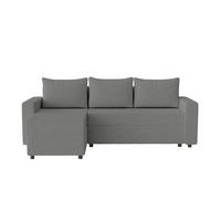 ECKSOFA Goka Lux L mit Schlaffunktion und 2 Bettkästen, Graphit - Graphitfarben, Textil (230/146cm) - Fedve