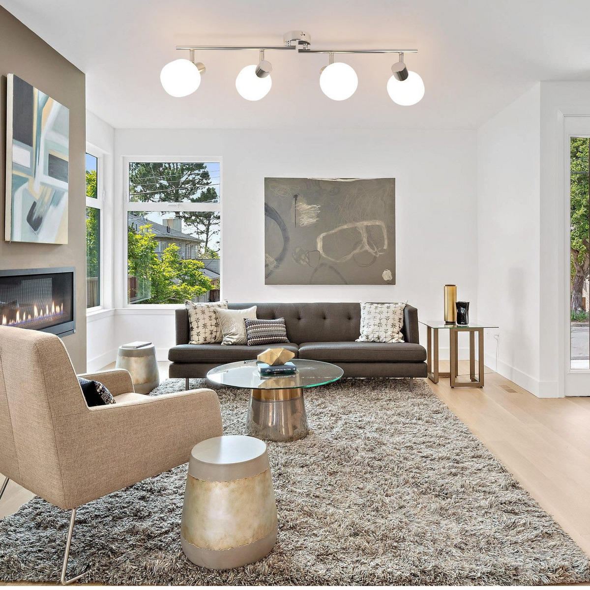 DECKENSTRAHLER Eingebung 70/10/16.5 cm - Weiß, Metall (70/10/16.5cm) - ZMH