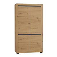 SCHRANK 2 Türen Kasla Holz und Anthrazitgrau - Grau, Holzwerkstoff (106/195/56cm) - Petits-meubles