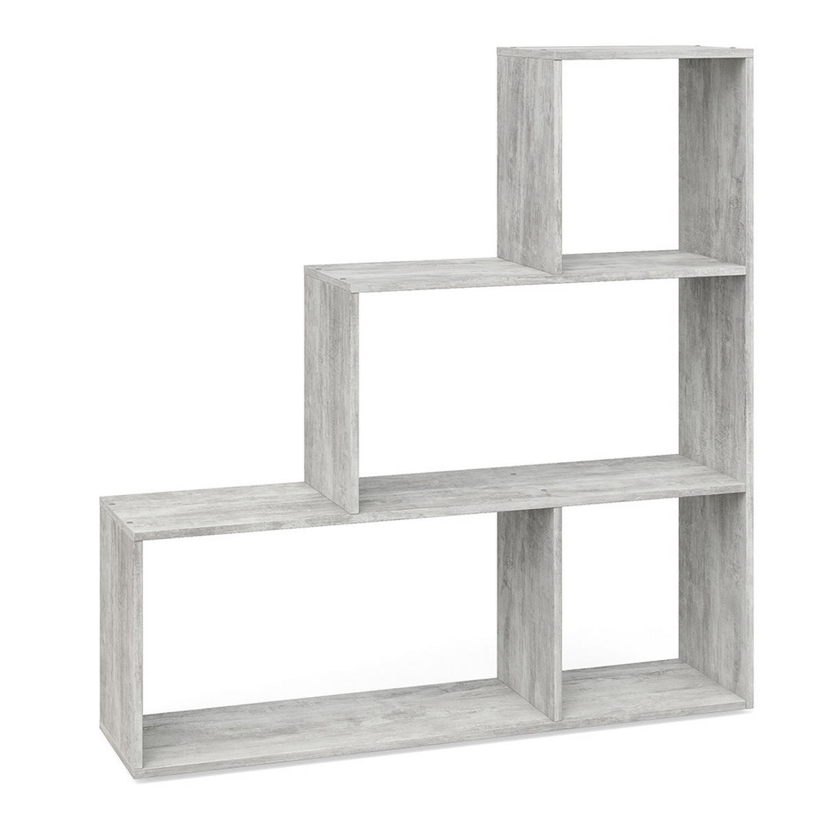 TREPPENREGAL Grau 116.8 x 123.2 cm - Grau, Holzwerkstoff (116.8/123.2/29cm) - Vicco