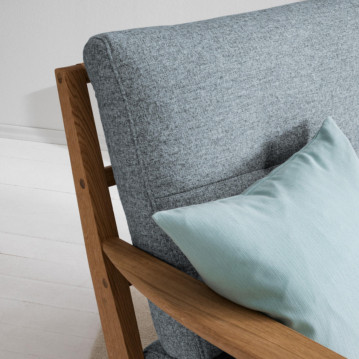 SESSEL - Braun/Grau, Eichenholz/Holz (83/80/75cm) - home24