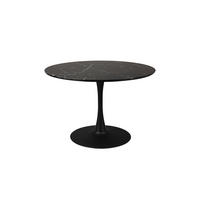 ESSTISCH Maru Rund 110 cm Optik Schwarz - Schwarz, Holz (110/110/75cm) - Housecraft Living