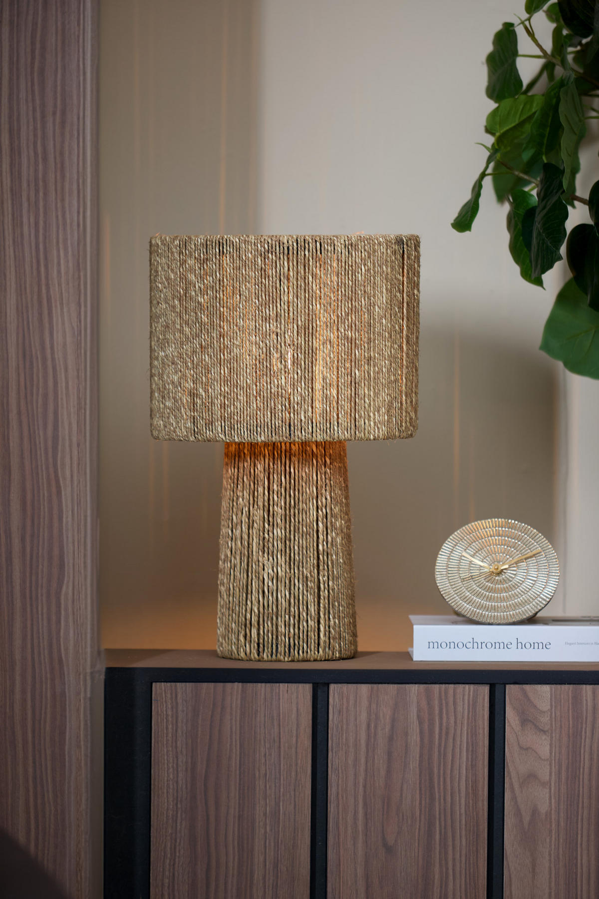 TISCHLAMPE Pitino Braun Ø31,5/51 cm - Braun, Textil (31.5/31.5/51cm) - Light & Living