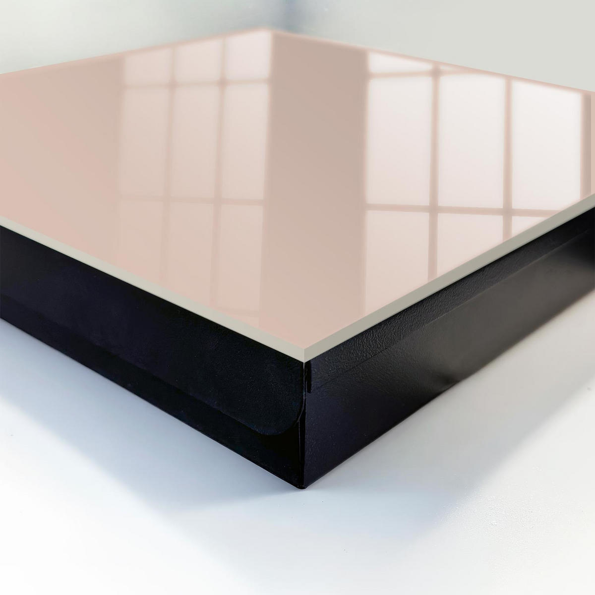 SCHLÜSSELBOX Schwarz 30x30 cm- Türöffnung nach rechts - Beige-Rosa - Pink, Metall (30/30/5cm) - TULUP
