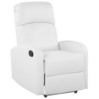 SESSEL Kunstleder Weiß Virrat - Weiß, Textil/Metall (65/102/91cm) - Beliani