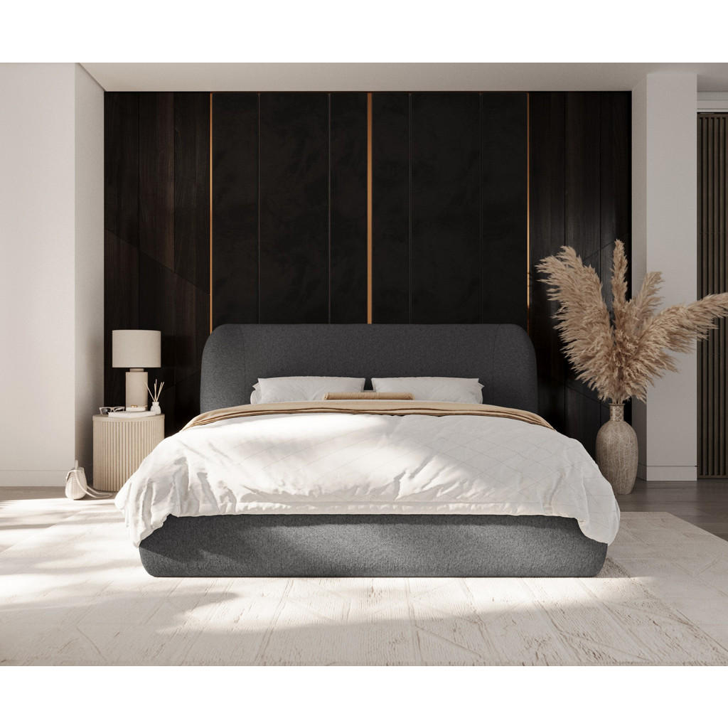 Thumbnail - AltaBeds Polsterbett, Anthrazit, Textil, Buche, Kiefer, 160x200 cm, Handmade in Europe, Schlafzimmer, Betten, Polsterbet...