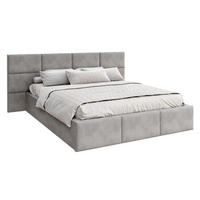 POLSTERBETT DORIS grau - Birkefarben/Grau, Holzwerkstoff/Metall (120/200cm) - FDM
