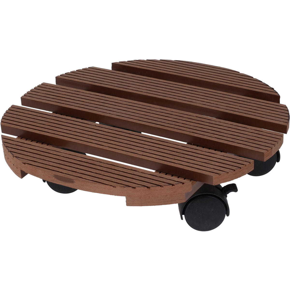 PFLANZENROLLER rund Ø 29 cm - Braun, Holz (29/29/7.5cm)