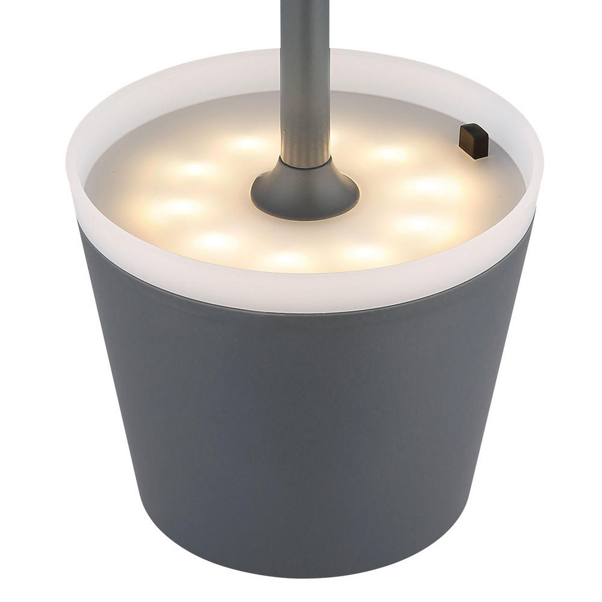 LED AUSSENLEUCHTE Solarleuchte Anthrazit - Anthrazit, Metall (11/11/41cm) - Globo Lighting