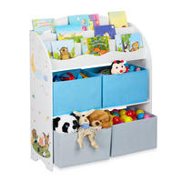 KINDERREGAL - Multicolor, Holzwerkstoff/Kunststoff (82.5/98/30cm) - Relaxdays