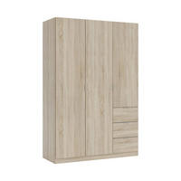 KLEIDERSCHRANK 3 TÜREN Eiche 52/135/200 cm - Braun, Holzwerkstoff (135/200/52cm) - DMORA