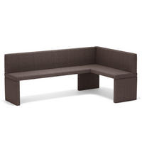 ECKBANK rechts OWEN Webstoff, 128/168 cm Braun - Braun, Holz/Textil (128/168cm) - Idohome