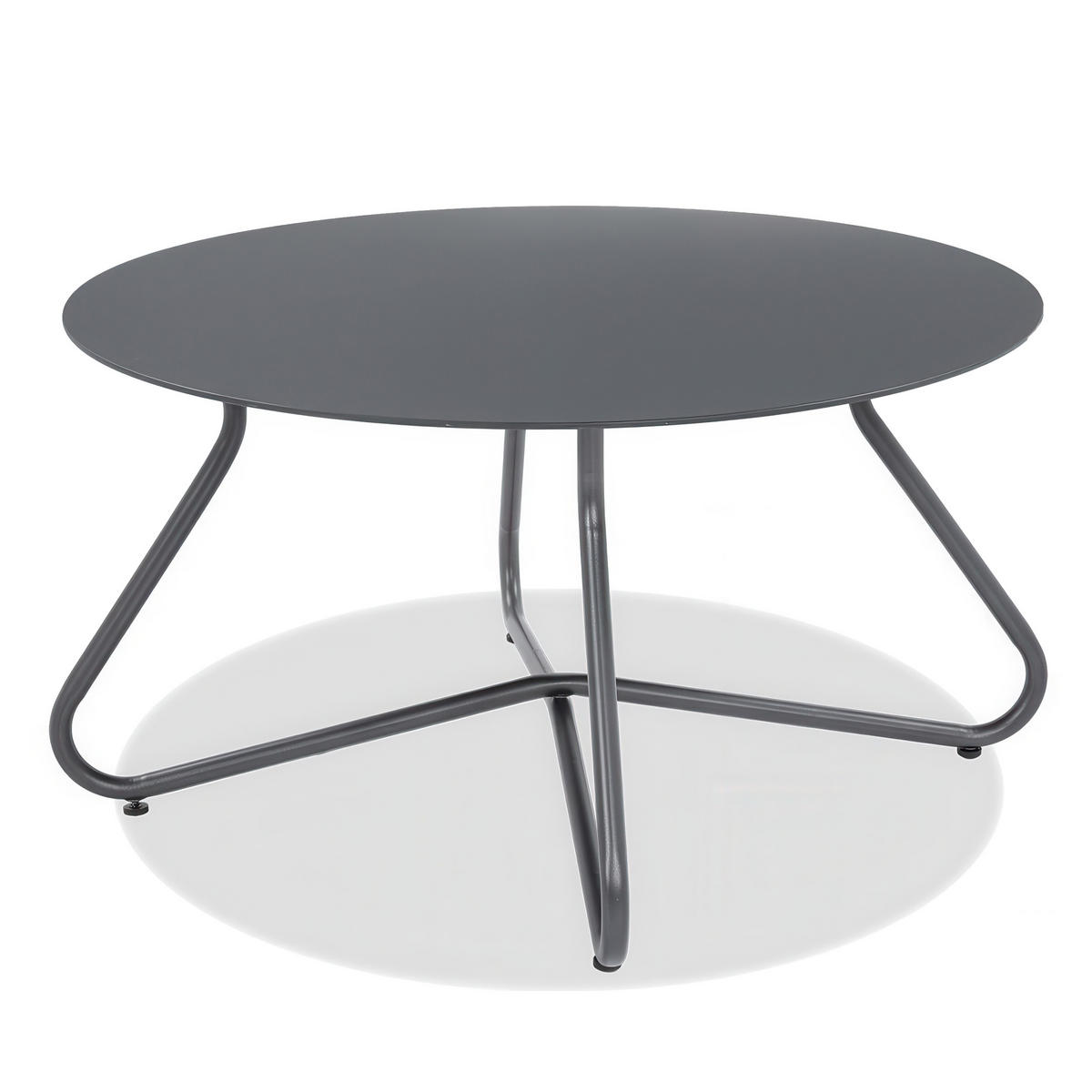GARTENSET Solaro , aus Metall, 2 Sessel + 2-Sitzer Sofa + Couchtisch, Hellgrau - Hellgrau, Metall - Beautysofa