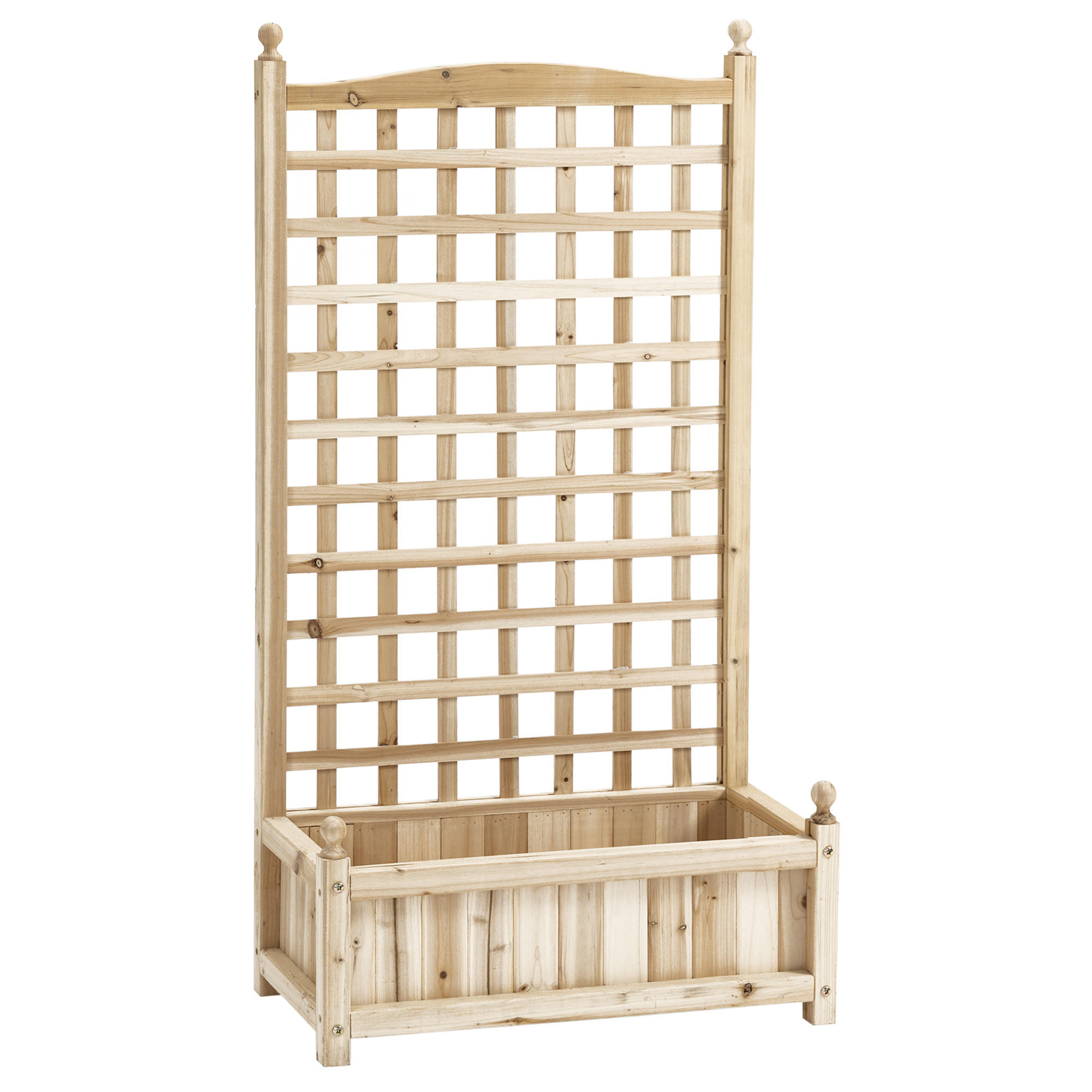 HOCHBEET, Tannenholz, Naturholz - Naturfarben, Holz (28/120/64cm) - Outsunny