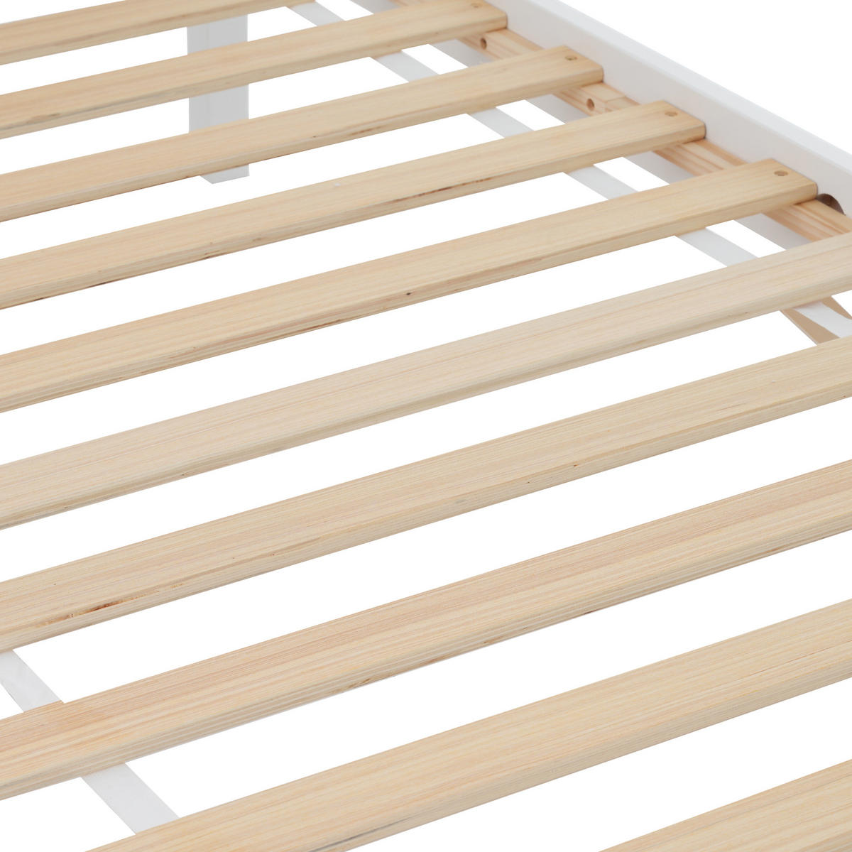 BETT 90/200 cm DE-04166, Kopf- und Fußteil und mit telfuß, in Weiß - Weiß, Holz/Holzwerkstoff (90/200cm) - ComfortXL