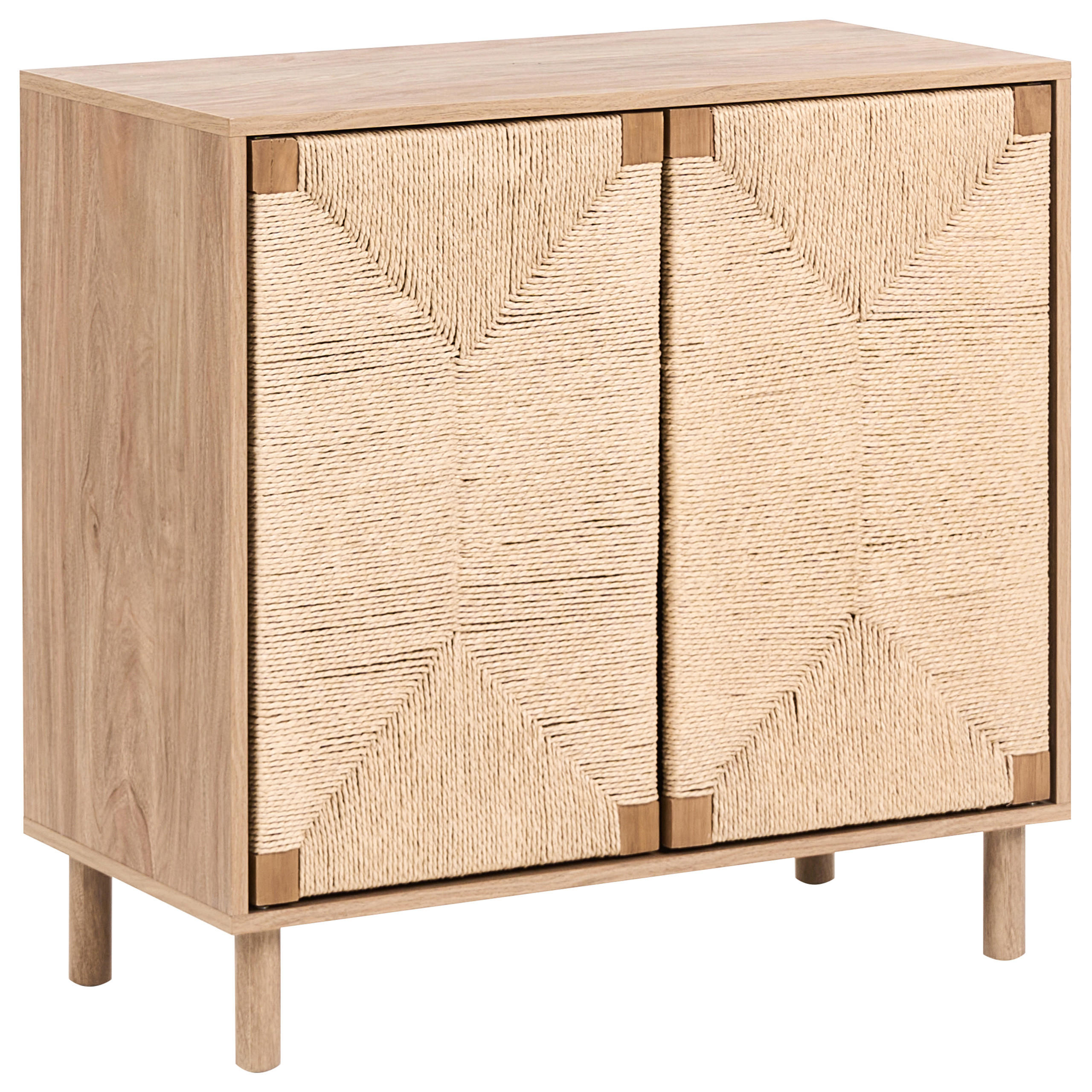 Beliani Sideboard Hellbraun, Braun 81x78x40 cm