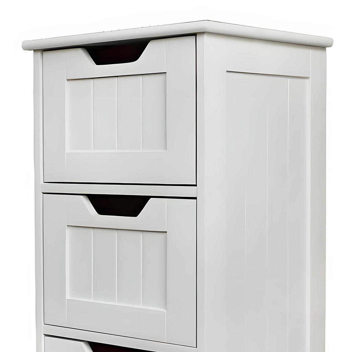 BADEZIMMERSCHRANK MDF Weiß 4 Schubladen 30x30x81 cm - Weiß, Holzwerkstoff (30/81/30cm) - Begryf
