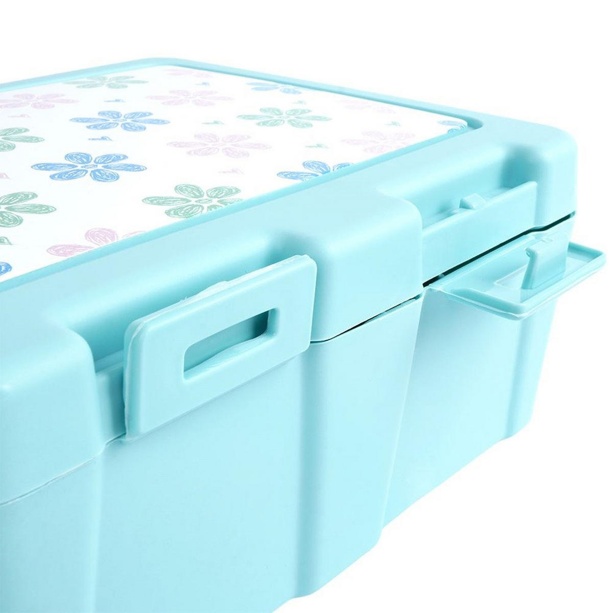 LUNCHBOX mit Besteck 1 l - Blau, Kunststoff (18/7.5/14cm) - Orion 