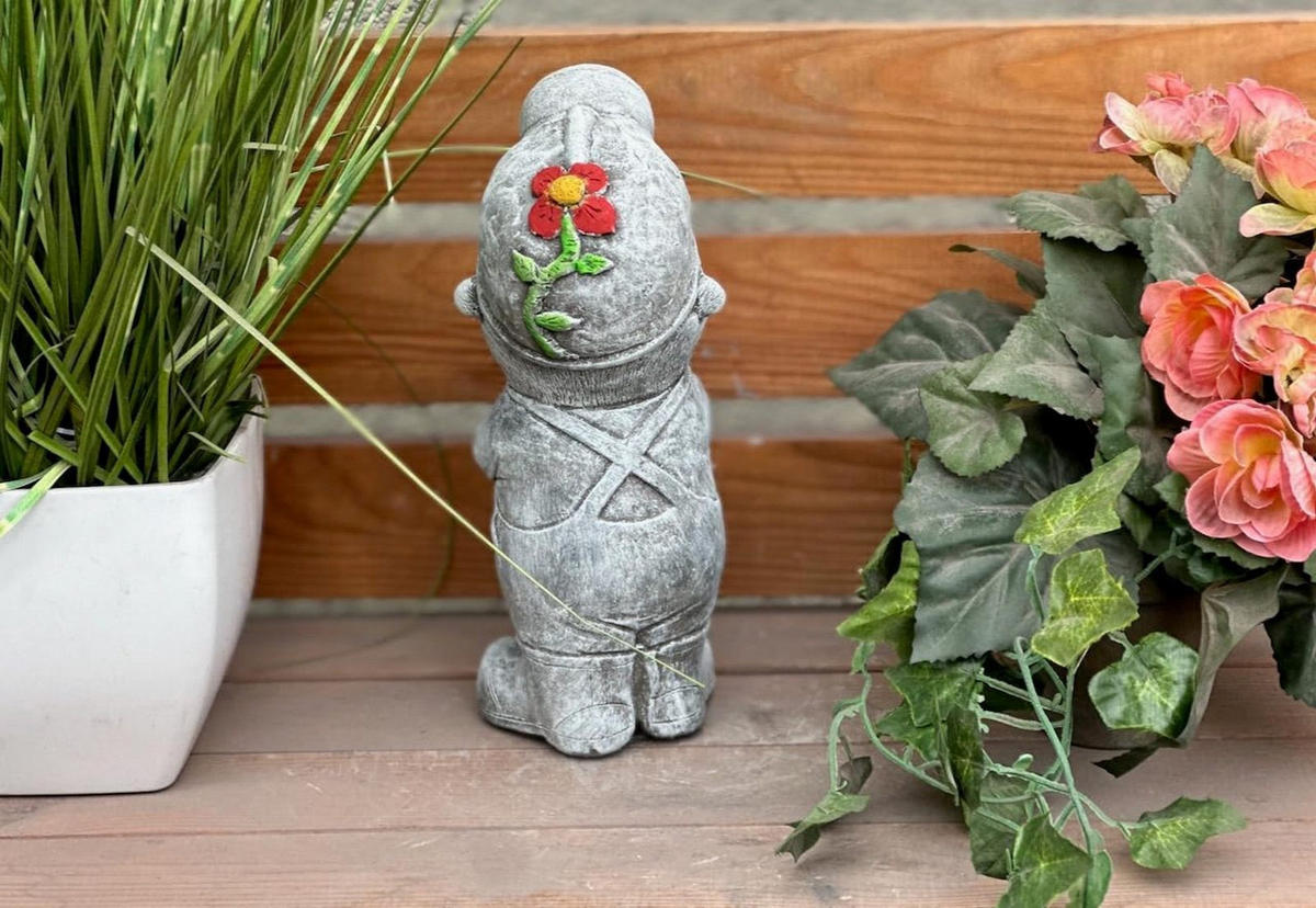 STEINFIGUR Maulwurf Grubi frostfest Steinguss - Grau, Stein (10/24/11cm) - stoneandstyle