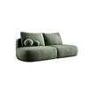 SCHLAFSOFA Moderne BABU mit Schlaffunktion – 3-Sitzer Sofa mit Bettkasten, DL-Automat, 2 Rückenkissen, 2 Zierkissen, 240x90x90 cm, Hellgrün - Hellgrün, Holz/Textil (240/90/90cm) - DomoHome