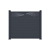 SICHTSCHUTZZAUN 3er-Set Veleta grau 1,9m H.170cm aluminium - Grau, Metall (567/166cm) - Casanoov