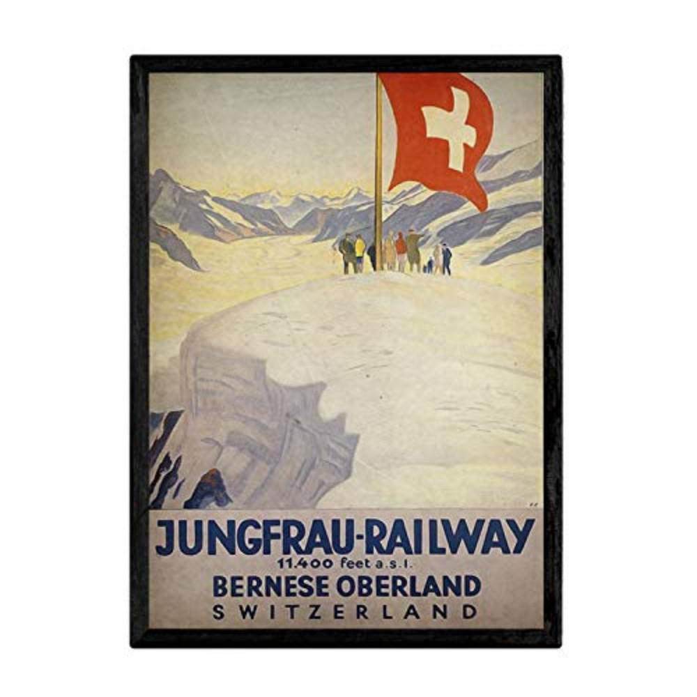 POSTER Schweizer Zug A3 Rahmenlos - Klar, Papier (29.7/5/42cm) - Nacnic