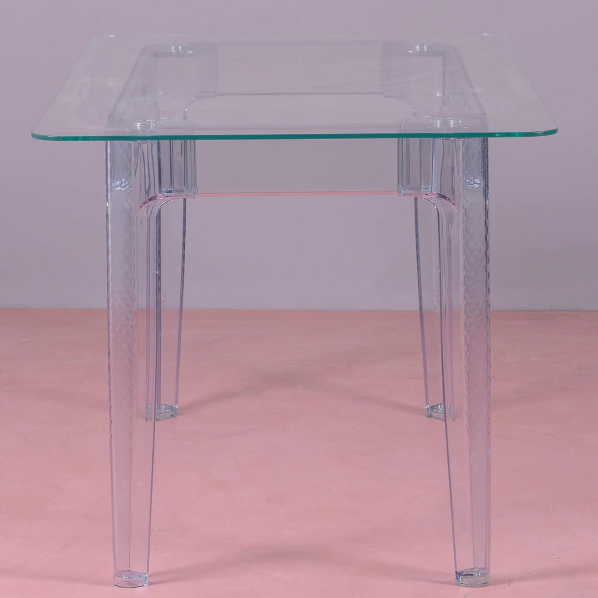 GLASTISCH Rechteckig Transparent 80/140/74 cm - Transparent, Glas (80/140/74cm) - Nest Dream