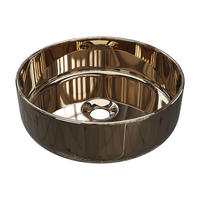 AUFSATZWASCHBECKEN - Keramik - Kupferfarben - 36 cm - KANELLE II - Braun, Keramik (36/12/36cm) - Vente-Unique