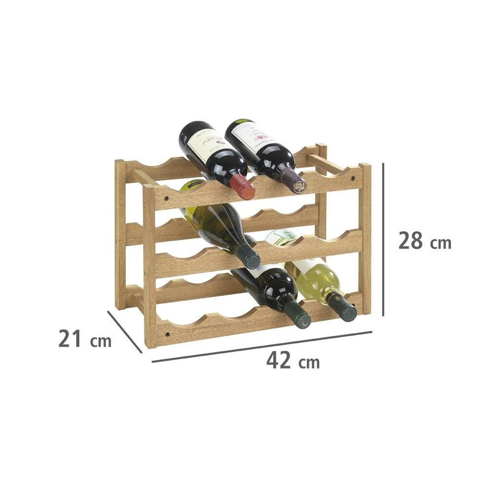 WEINREGAL Holz Norway - Braun, Holz (42/28/21cm)