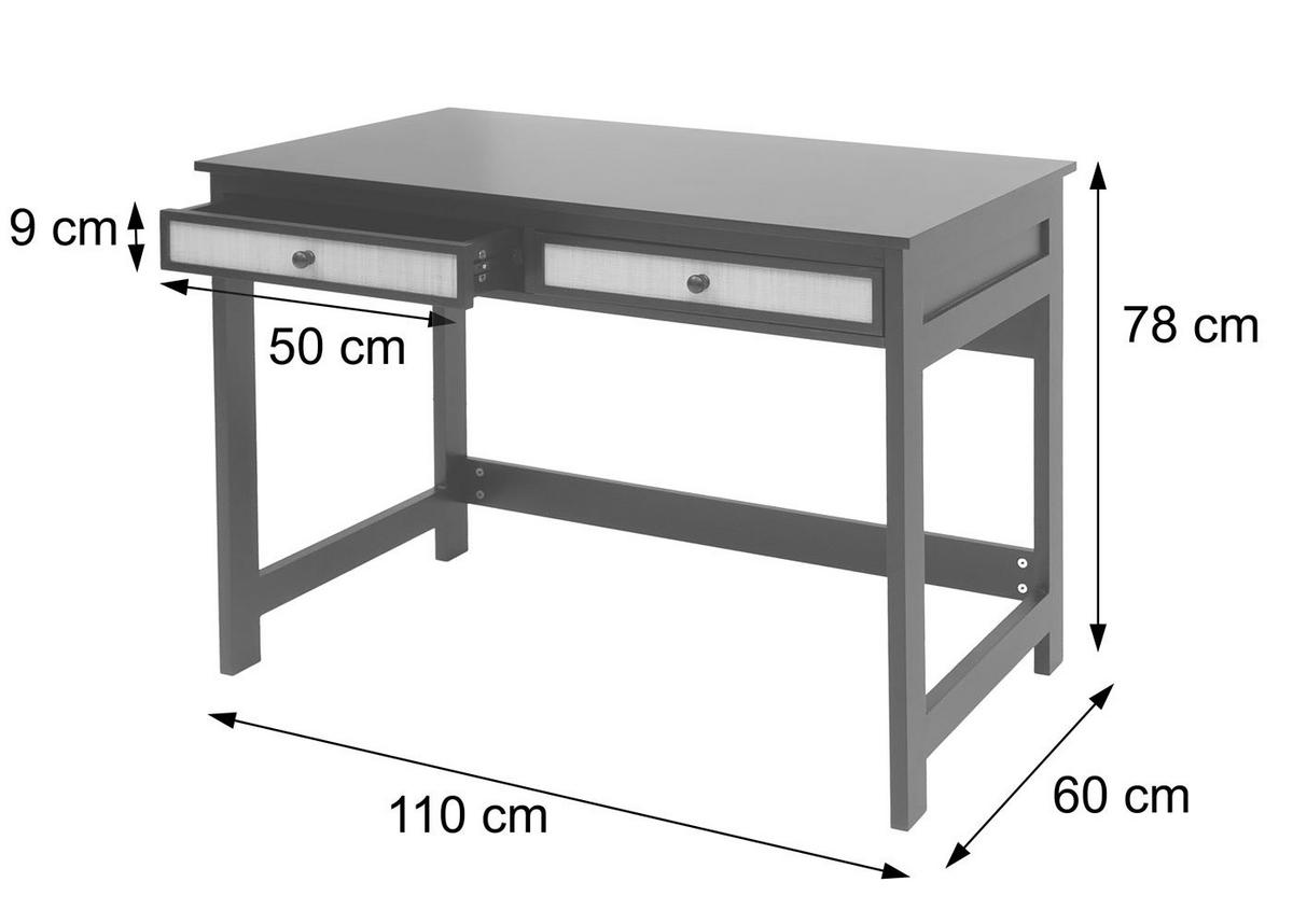 SCHREIBTISCH quadratisch taupe - Taupe, Holz (60/110/78cm) - MCW