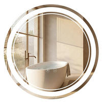 SPIEGEL Rea Led Soft 70 - Transparent, Glas (70/70/2.5cm) - REA