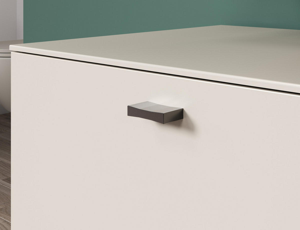 HOCHSCHRANK Sand, Evoke Eiche 40 x 186 cm, Badschrank mit Soft-Close - Sandfarben/Kaschmir, Holzwerkstoff/Metall (40/186/31cm) - Top.Furn