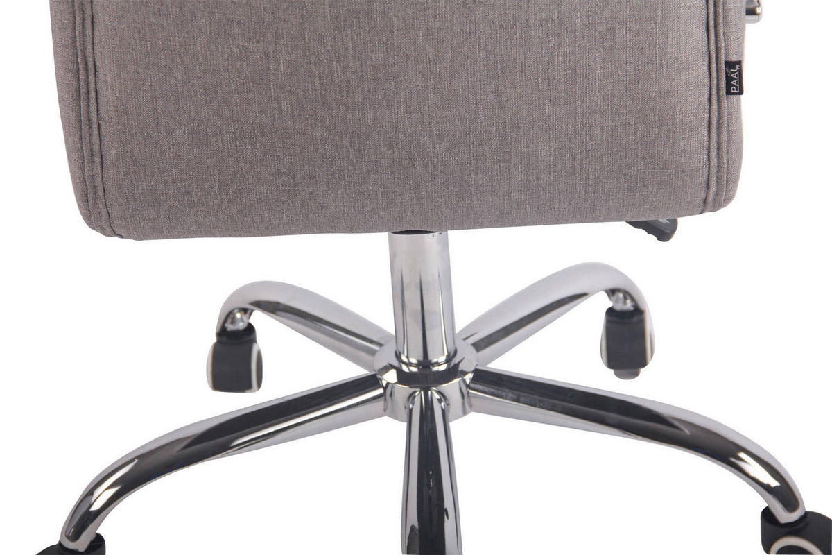 BÜROSTUHL Deal, Stoff Grau - Grau, Textil/Metall (56/104/62cm) - TPFLiving