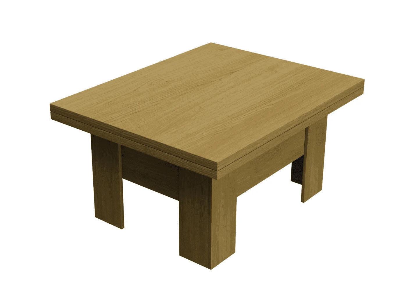 Meblini Tisch Honigeiche 100x53x80 cm