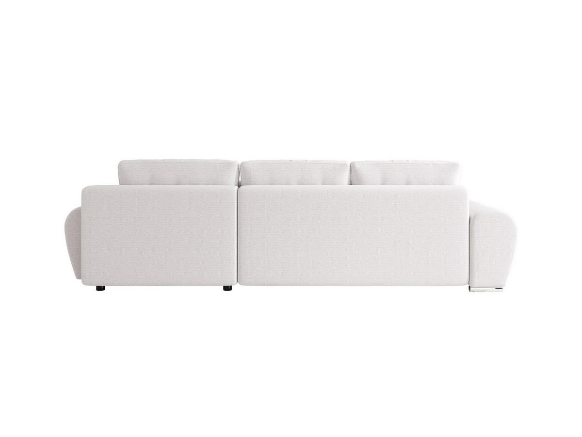ECKSOFA BEGA L Rechts ARAGON 01 mit Schlaffunktion - Weiß, Textil (289/185cm) - Bedante