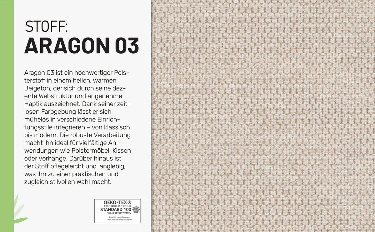 ECKSOFA Bellano Ecksofa L-Form- links oder rechts montierbar, beige - Beige, Holz (243/156cm) - Panda Möbel