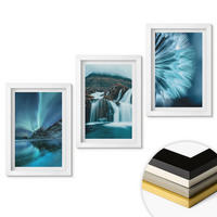 WANDBILDER 3er-Set - 20x30 cm Weißer Rahmen - Winterlandschaften mit Wasserfällen - Weiß, Kunststoff (20/30cm) - ArtPrintCave