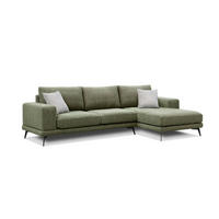 ECKSOFA MEDIOLANE 4-Sitzer, olivgrün - Olivgrün, Holzwerkstoff/Textil (282/219cm) - Courtois Laville