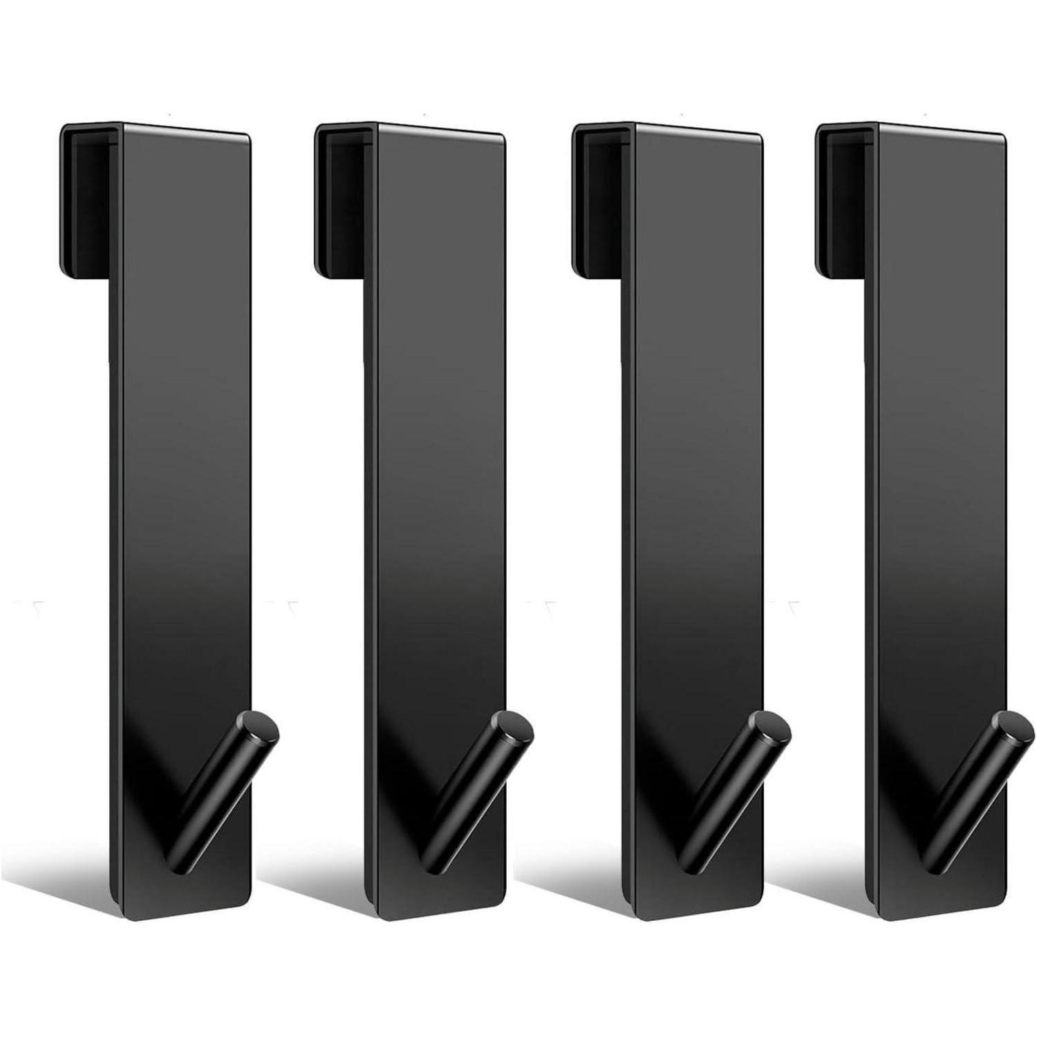 DUSCHHAKEN 4-teiliges Set Edelstahl Schwarz - Schwarz, Metall (1.6/12.5/3cm)