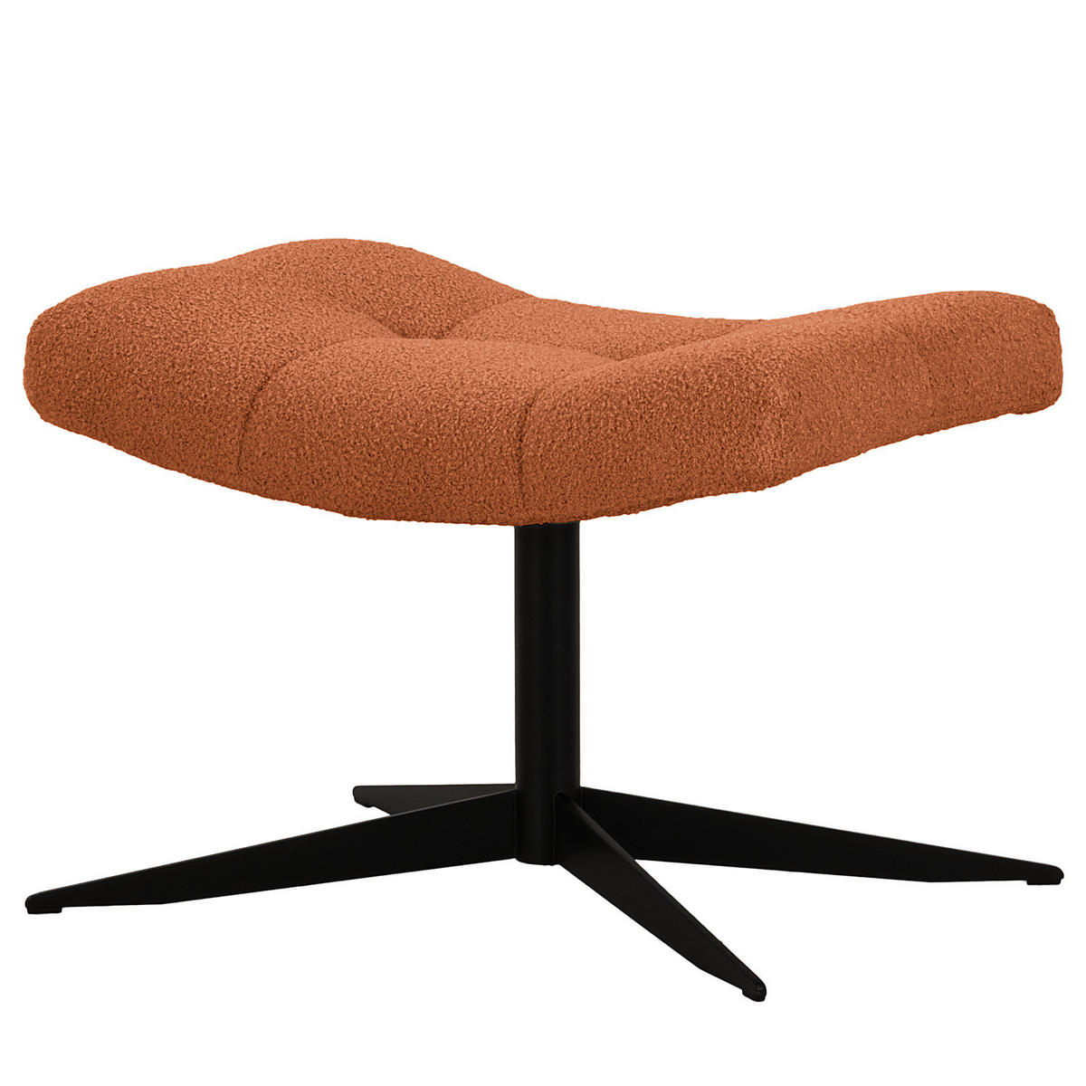 POLSTERHOCKER - Schwarz/Kupferfarben, Textil/Metall (67/47/50cm) - home24