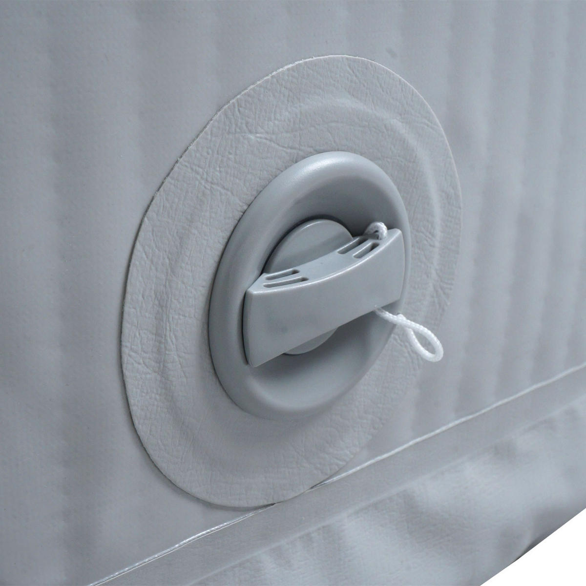 ERSATZ-WHIRLPOOL rund Grau, Blau - Blau/Grau, Textil (180/63/180cm) - MCW