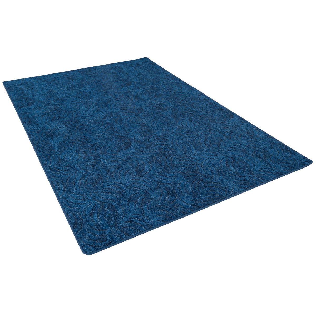 KONTURENSCHNITT HOCHFLOR LANGFLOR TEPPICH FRIEDA - Blau, Textil (100/100cm) - Snapstyle