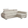 ECKSOFA Boston Mini, Seite: Rechts - 2R+LC - Chromfarben/Creme, Holz/Textil (255/170cm) - MIRJAN24