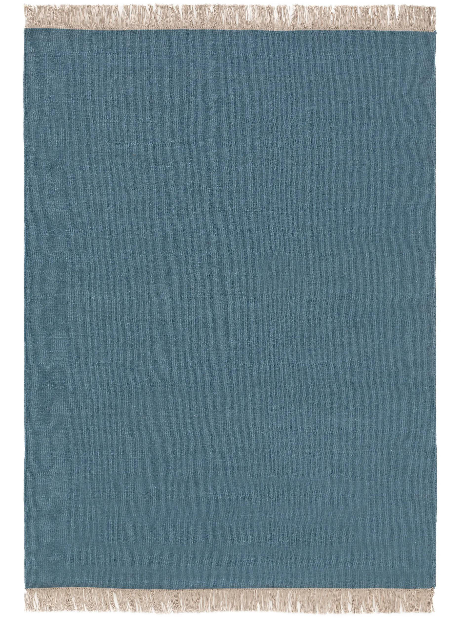 benuta Wollteppich Hellblau 120x170 cm