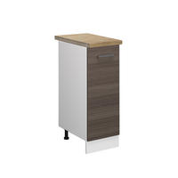 APOTHEKERSCHRANK R-Line Grau 30 cm, AP Eiche - Weiß/Braun, Holzwerkstoff (30/81.6/60cm) - Vicco